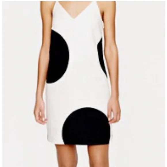 J. Crew Big Dot Black and White Dress - Picture 2 of 8